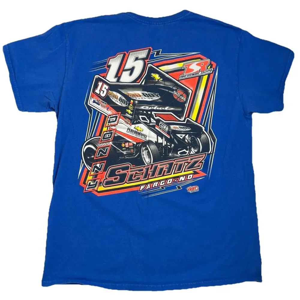 Donny Schatz 15 North Dakota Blue T-Shirt Racing Mens Size Large
